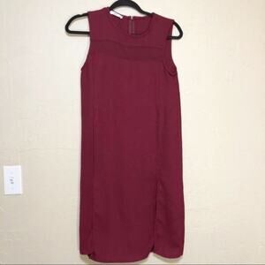 MNG Suit by Mango Womens Dress 4 High Slit Shift Mesh Accent